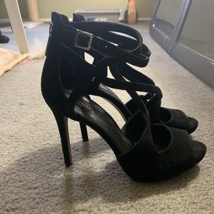 Black Michael Kors Strappy Heels Size 7.5